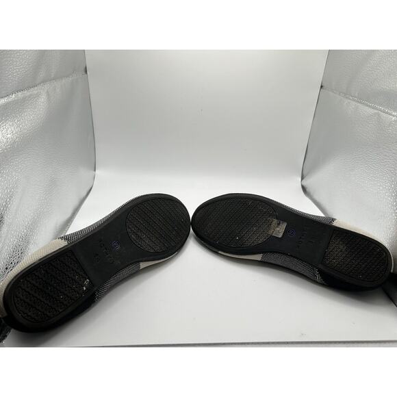 Rothy's The Flat Captoe Black Color Block Knit Fabric Ballet Flats Womens US 6.5 - Picture 4 of 7